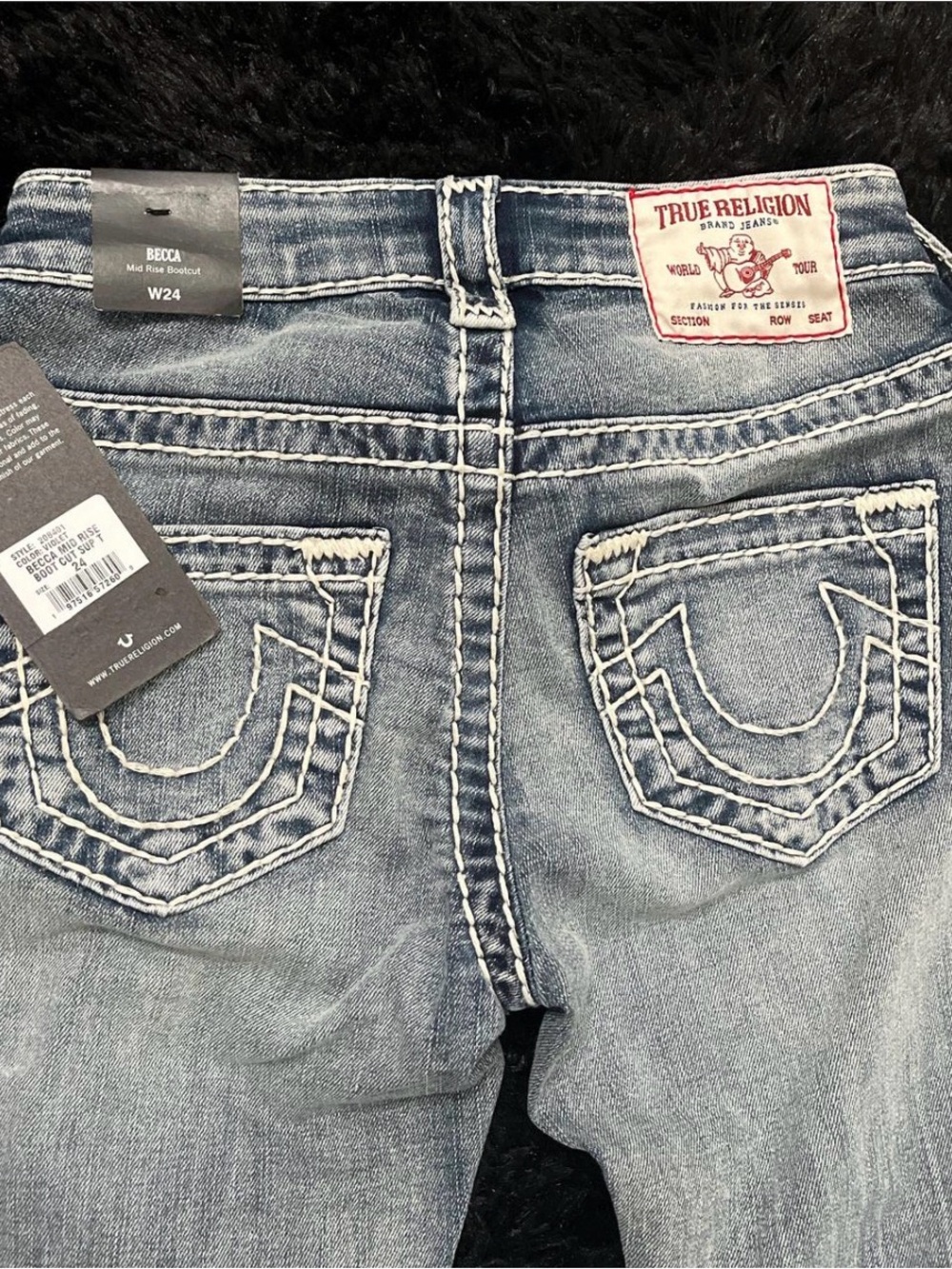 True Religion Women’s Becky Bootcut Jeans in Light Blue Wash - Picture 1 of 4